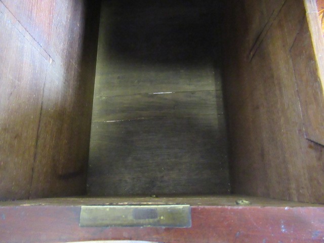 A GEORGIAN MAHOGANY AND MARQUETRY SIDEBOARD Image