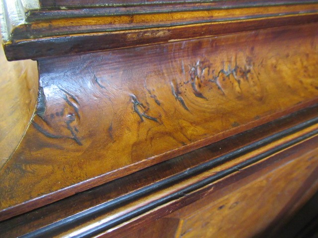 A VICTORIAN BURR WALNUT COLLECTORS CABINET of oblong form with satinwood banding and gilt metal Image