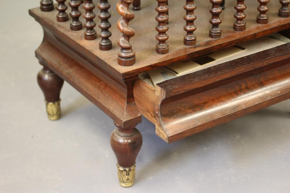 A VICTORIAN ROSEWOOD CANTERBURY WHATNOT Image