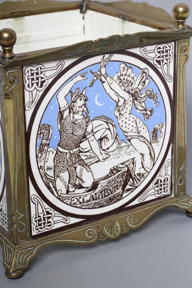 A SET OF FOUR LATE VICTORIAN MINTONS EARTHENWARE TILES Image