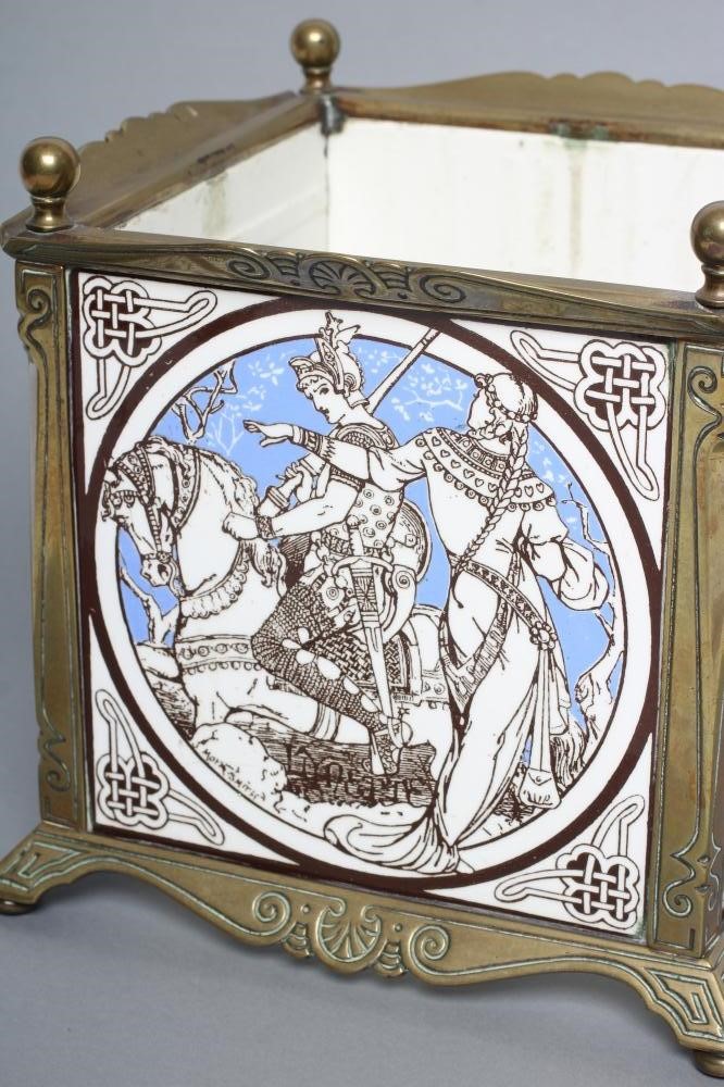 A SET OF FOUR LATE VICTORIAN MINTONS EARTHENWARE TILES Image