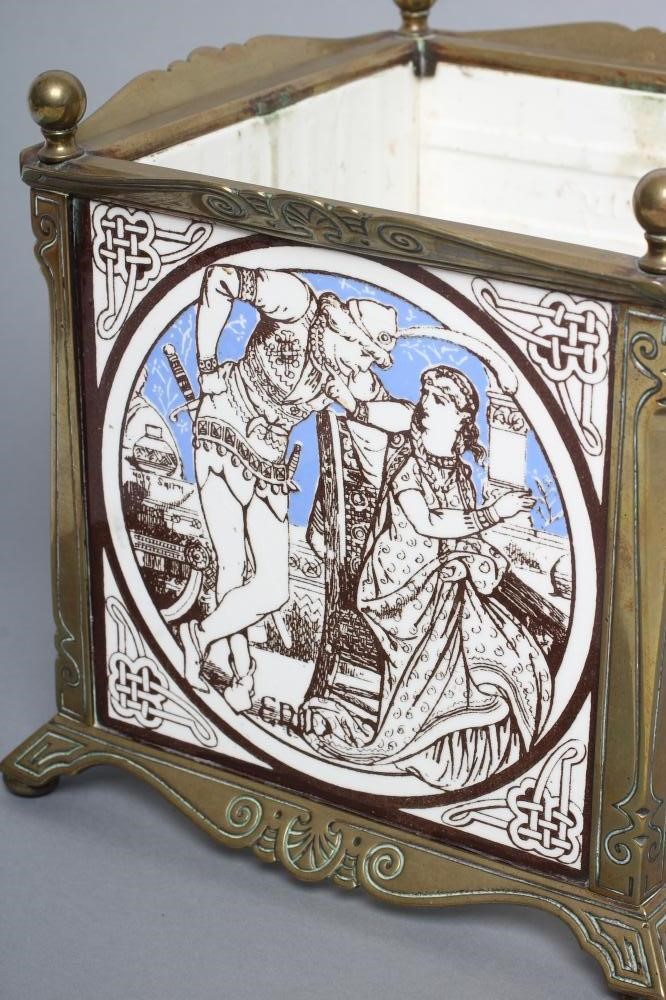 A SET OF FOUR LATE VICTORIAN MINTONS EARTHENWARE TILES Image