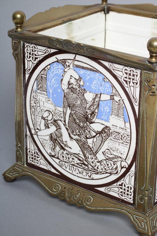 A SET OF FOUR LATE VICTORIAN MINTONS EARTHENWARE TILES Image