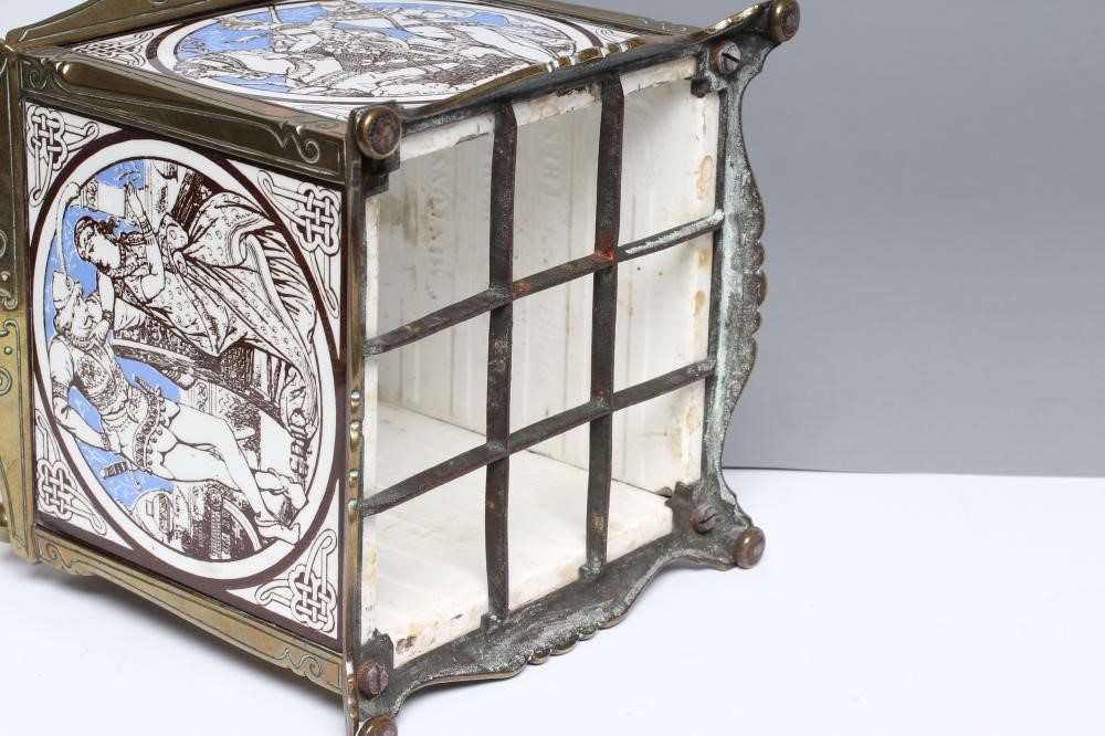 A SET OF FOUR LATE VICTORIAN MINTONS EARTHENWARE TILES Image