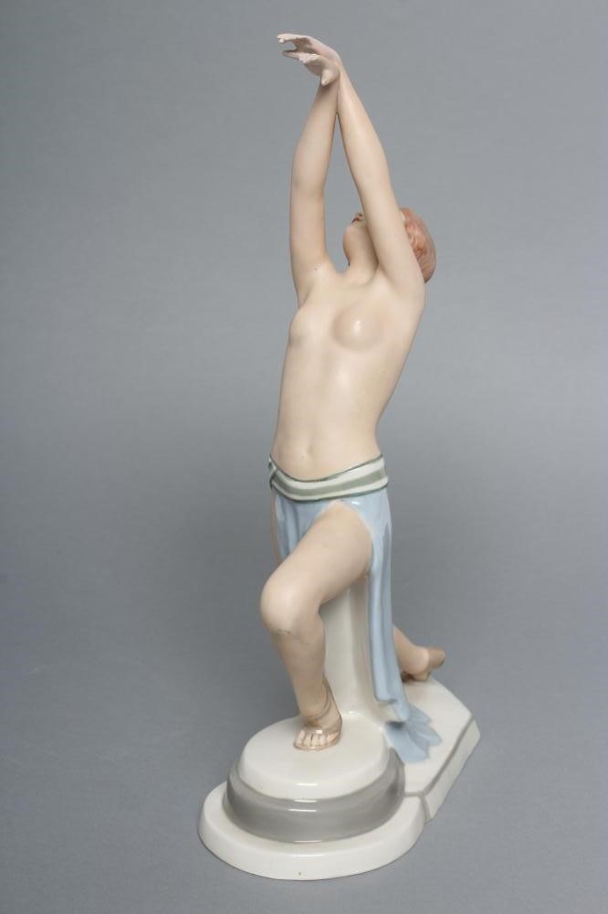 TWO ROYAL DUX PORCELAIN EGYPTIANESQUE FIGURES Image