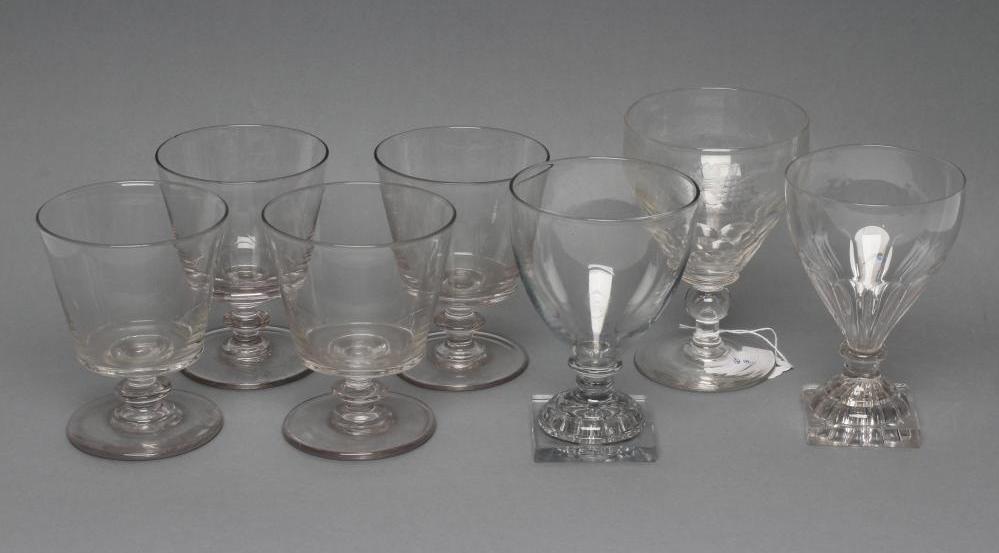 A SET OF FOUR GEORGIAN GLASS RUMMERS Image