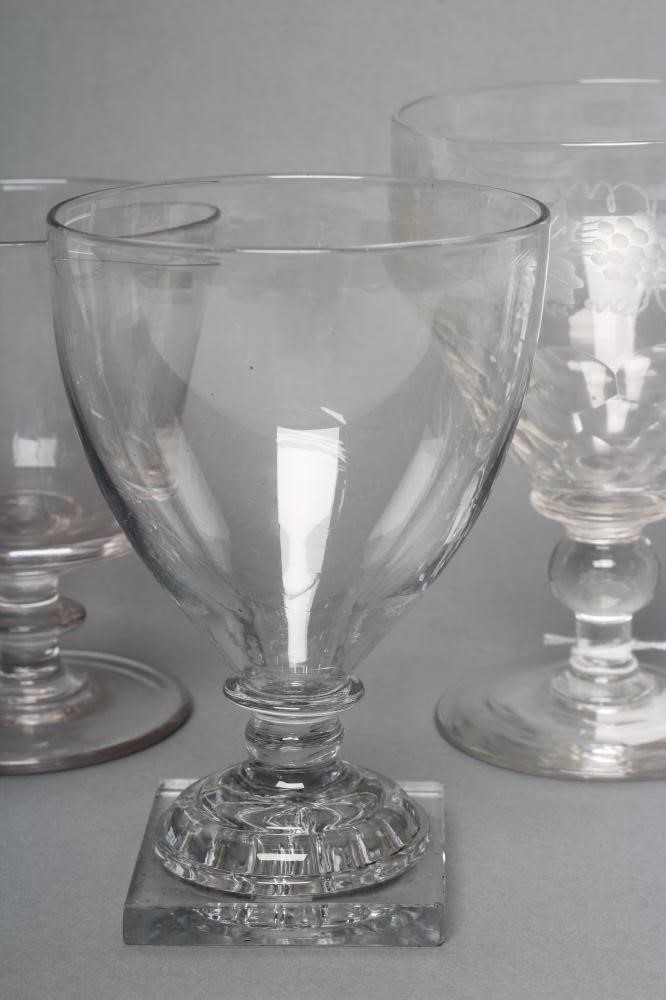 A SET OF FOUR GEORGIAN GLASS RUMMERS Image