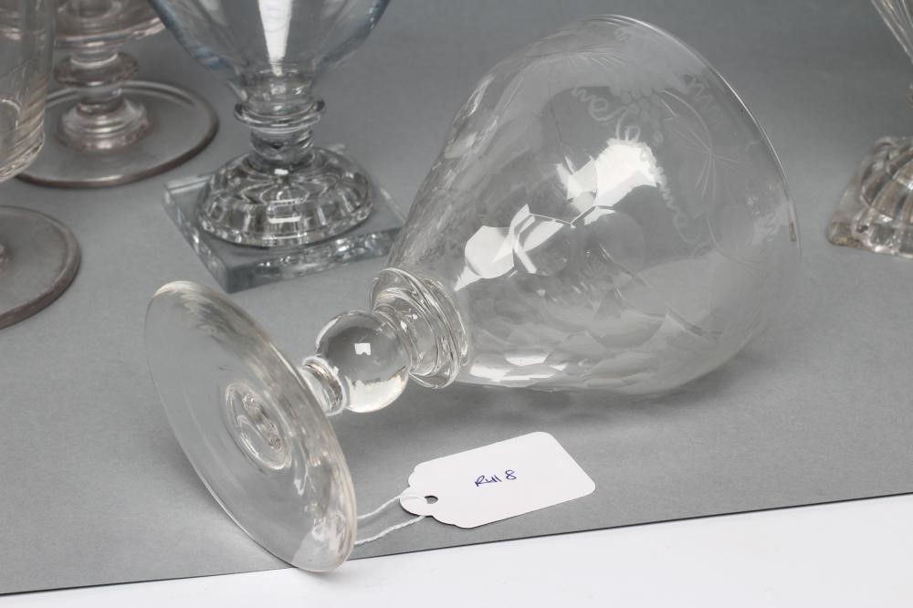 A SET OF FOUR GEORGIAN GLASS RUMMERS Image