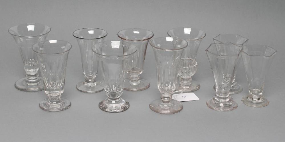 A COLLECTION OF TEN JELLY GLASSES Image