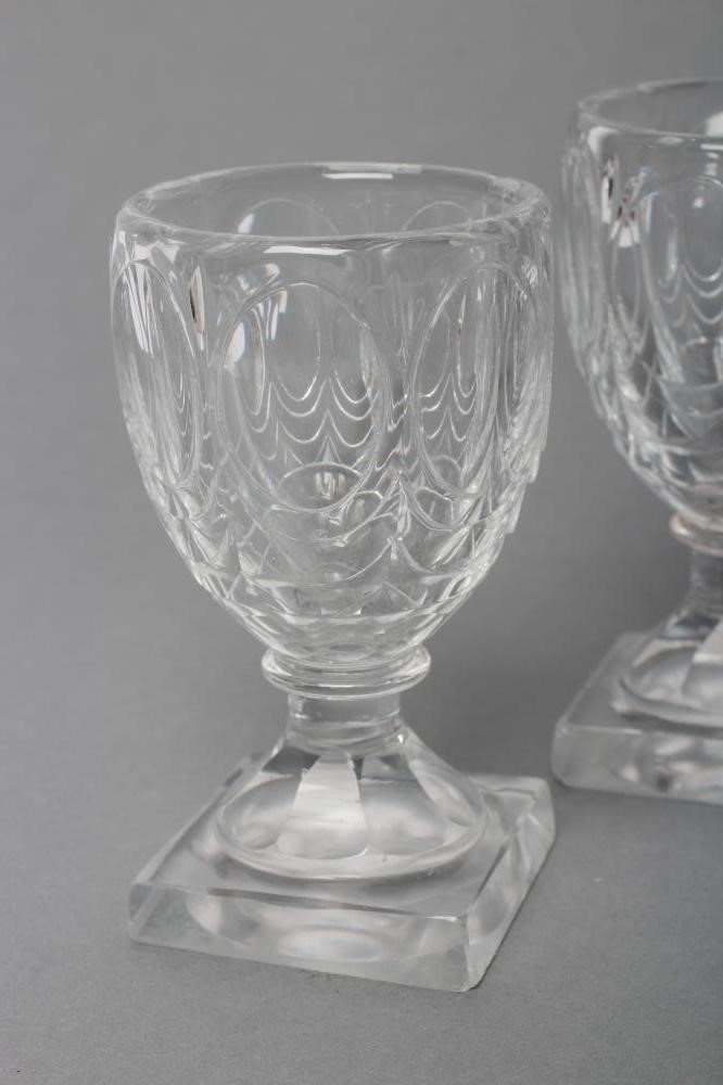 A PAIR OF GLASS SWEETMEATS Image