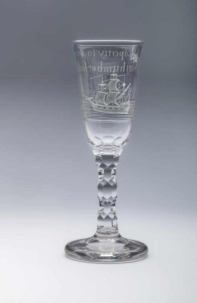 A SMALL GLASS ALE FLUTE Image