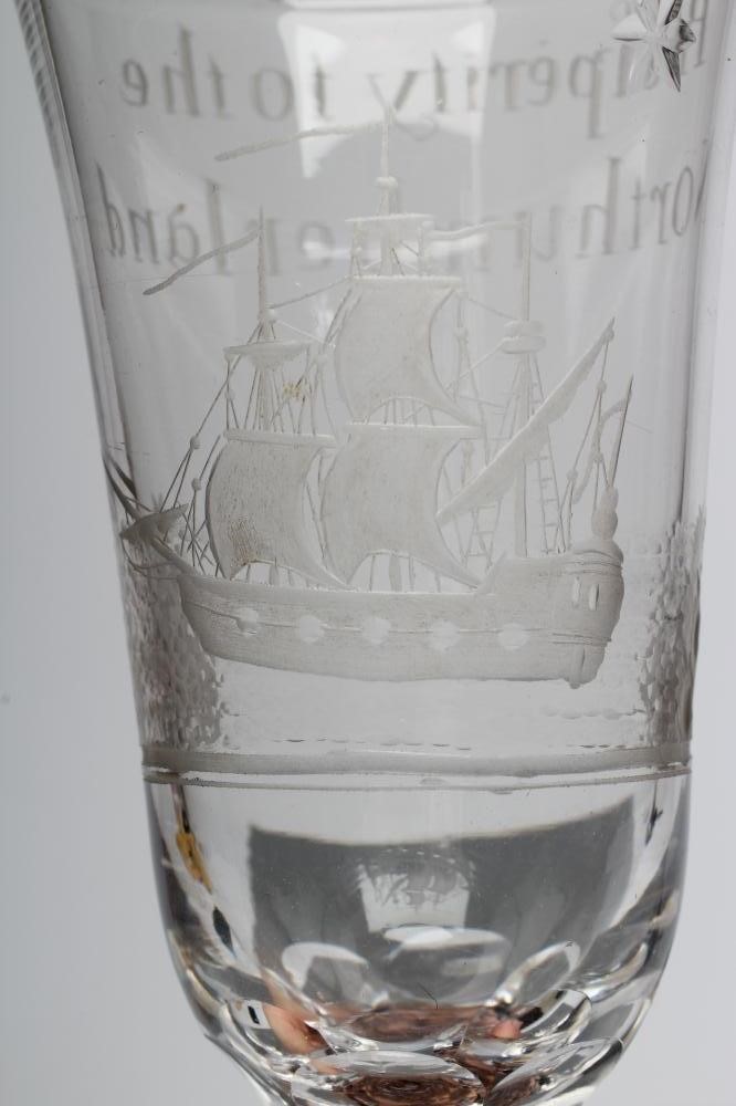 A SMALL GLASS ALE FLUTE Image