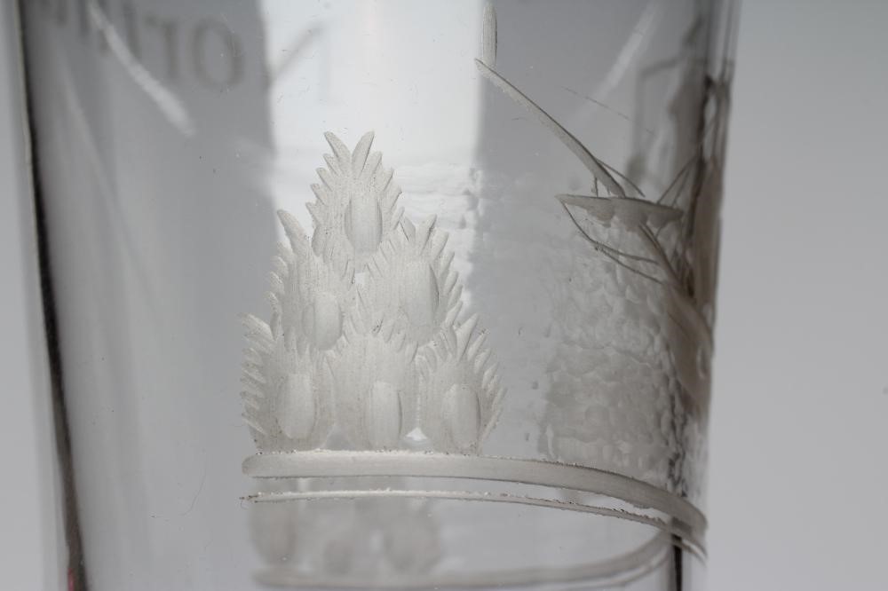 A SMALL GLASS ALE FLUTE Image