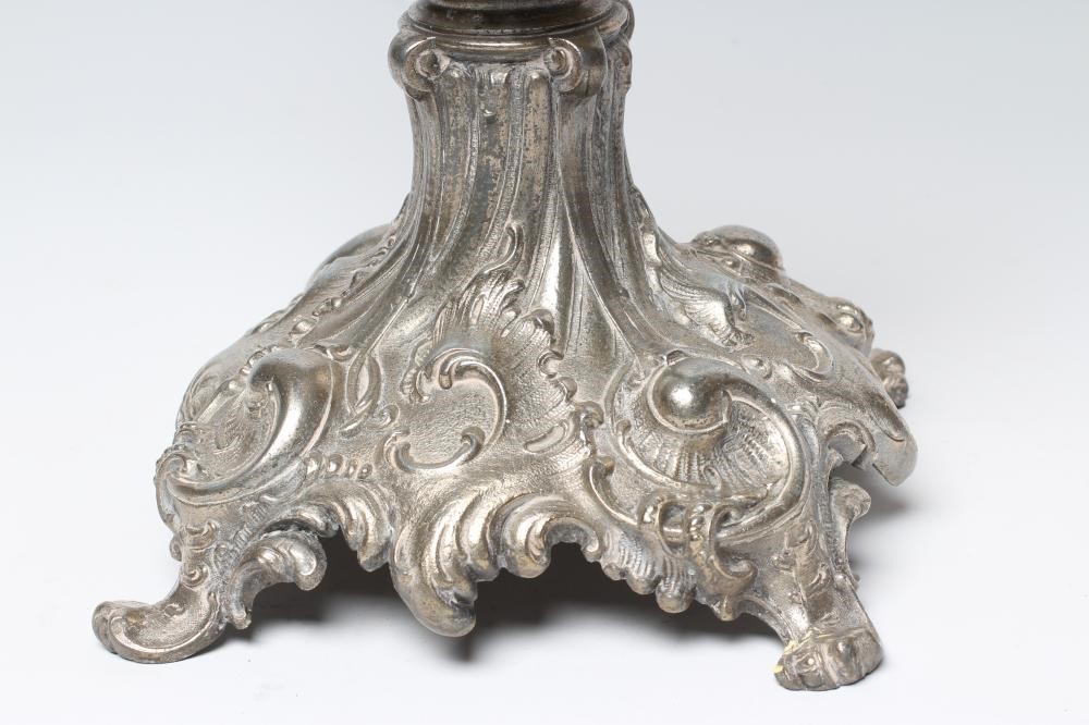 A LARGE FIGURAL SIX BRANCH SEVEN LIGHT TABLE CANDELABRUM Image