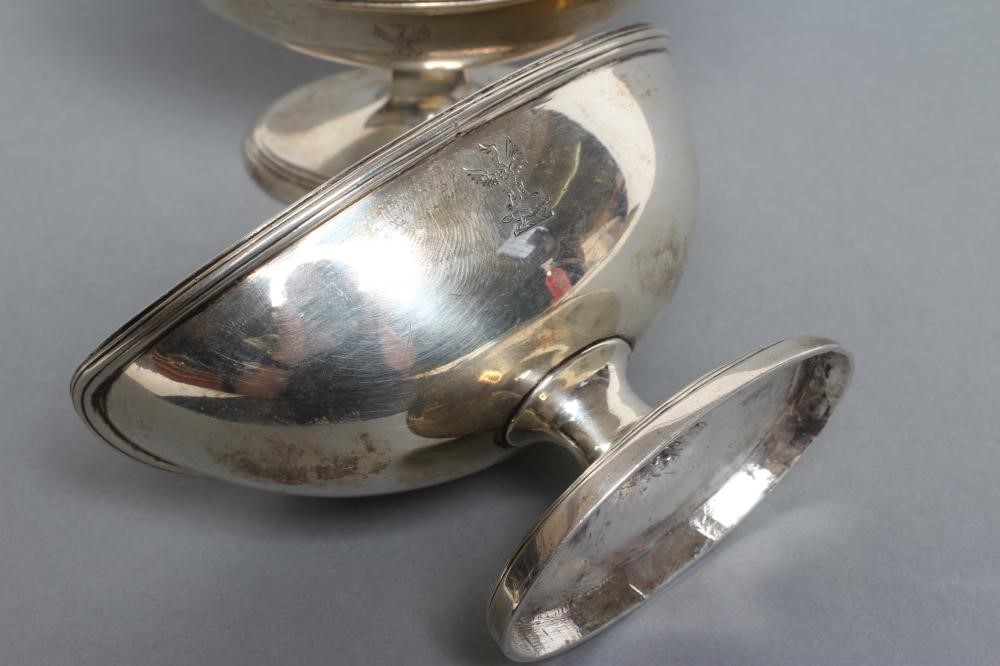 A PAIR OF GEORGE III PEDESTAL SALTS Image