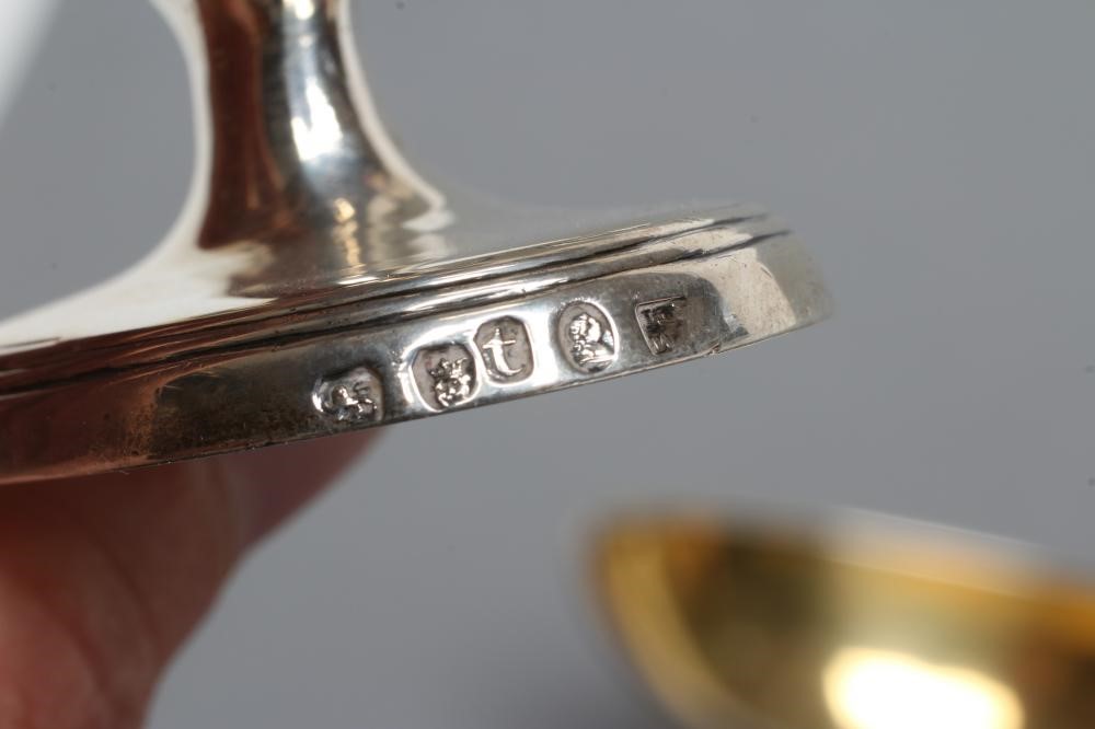 A PAIR OF GEORGE III PEDESTAL SALTS Image