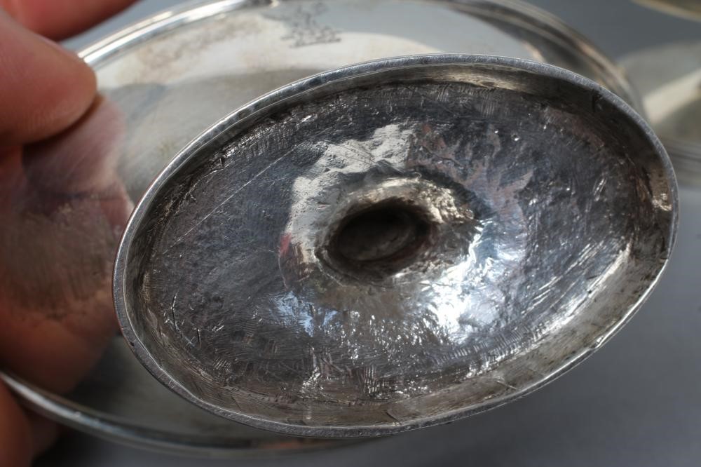 A PAIR OF GEORGE III PEDESTAL SALTS Image