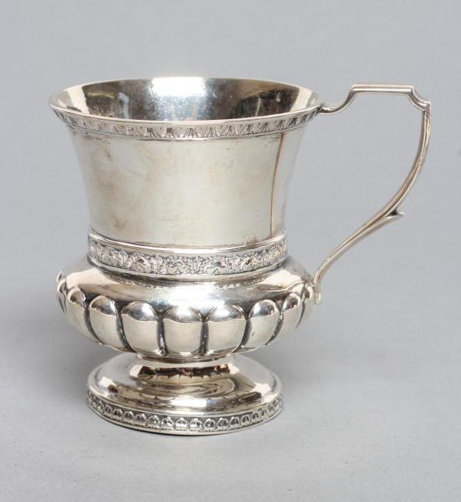 A GEORGE III SILVER CHRISTENING MUG Image
