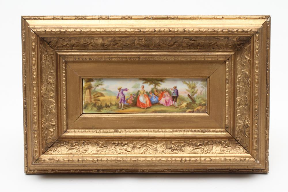 A CONTINENTAL PORCELAIN SMALL PLAQUE Image