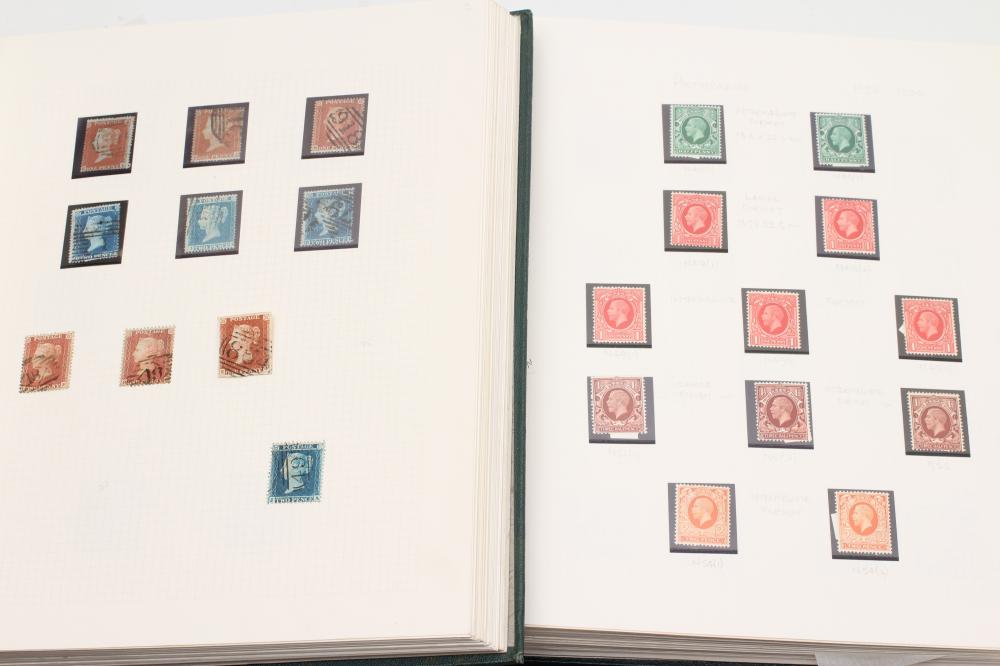 TWO ALBUMS CONTAINING REMAINDERED COLLECTION OF GB STAMPS from 1850's - 1950's.  Missing the top Image