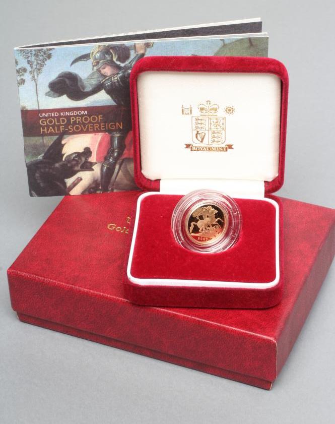 AN ELIZABETH II PROOF HALF SOVEREIGN Image