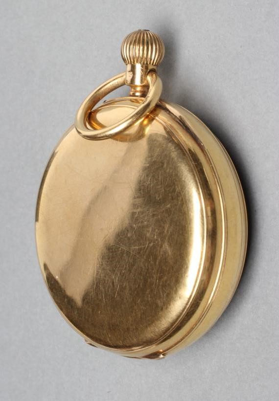 A VICTORIAN 18CT GOLD TOP WIND CHRONOGRAPH Image