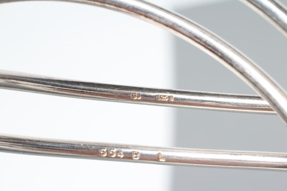 A GEORG JENSEN SILVER DOUBLE "ALLIANCE" BANGLE Image