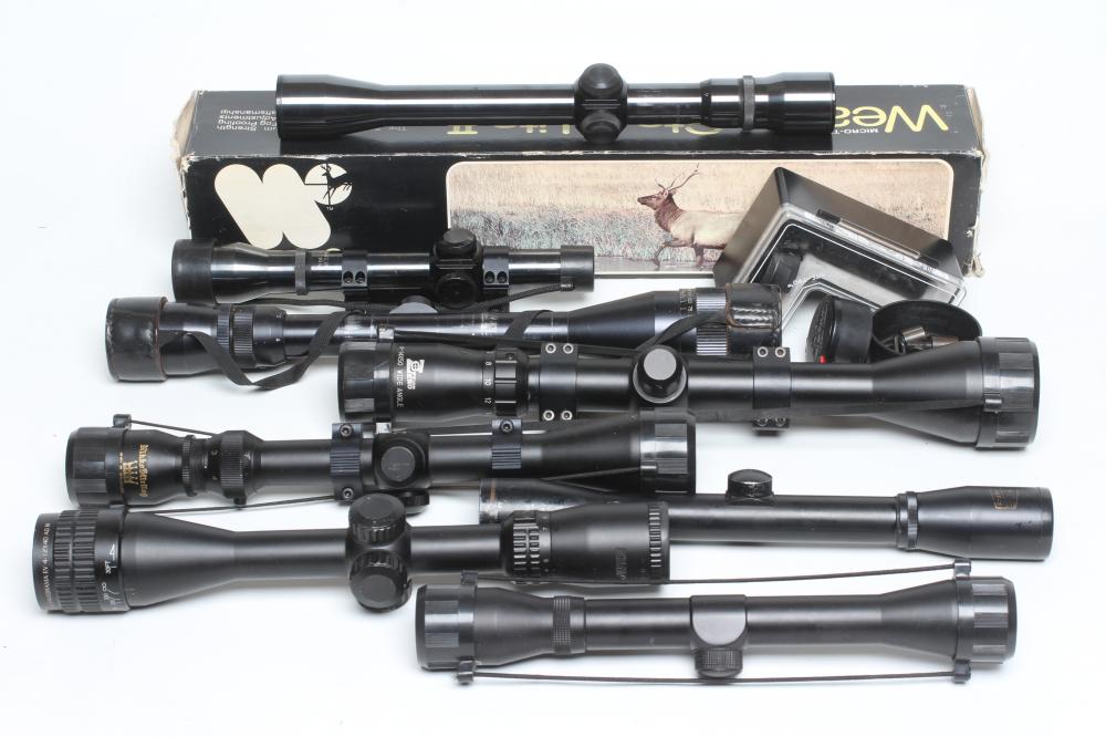 EIGHT RIFLE SCOPES Image
