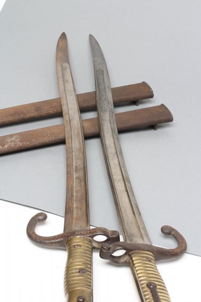 TWO FRENCH MODEL 1866 YATAGHAN SWORD BAYONETS Image