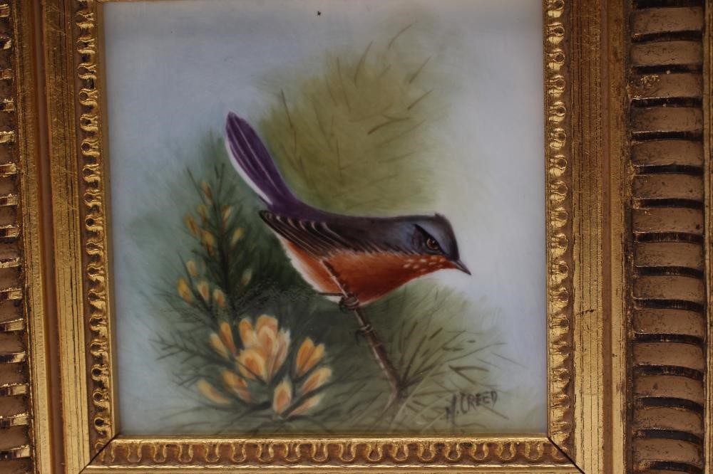 A PAIR OF SQUARE PORCELAIN PLAQUES Image