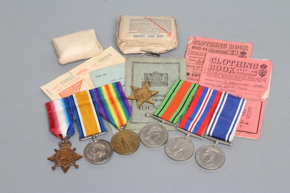 A FAMILY OF MEDALS FOR THE FIRST & SECOND WORLD WAR AWARDED TO A FATHER & SON Image