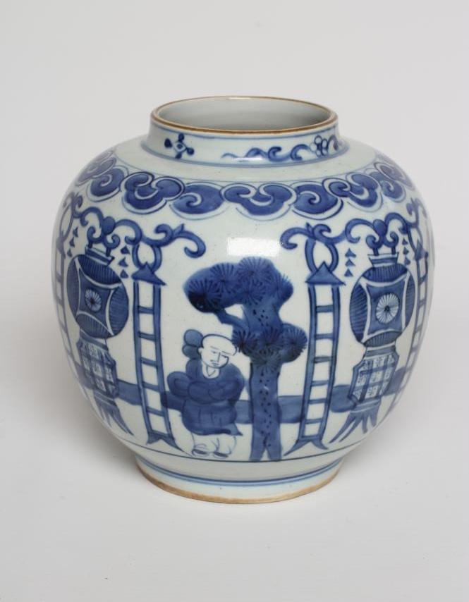 A CHINESE PORCELAIN JAR of globular form Image