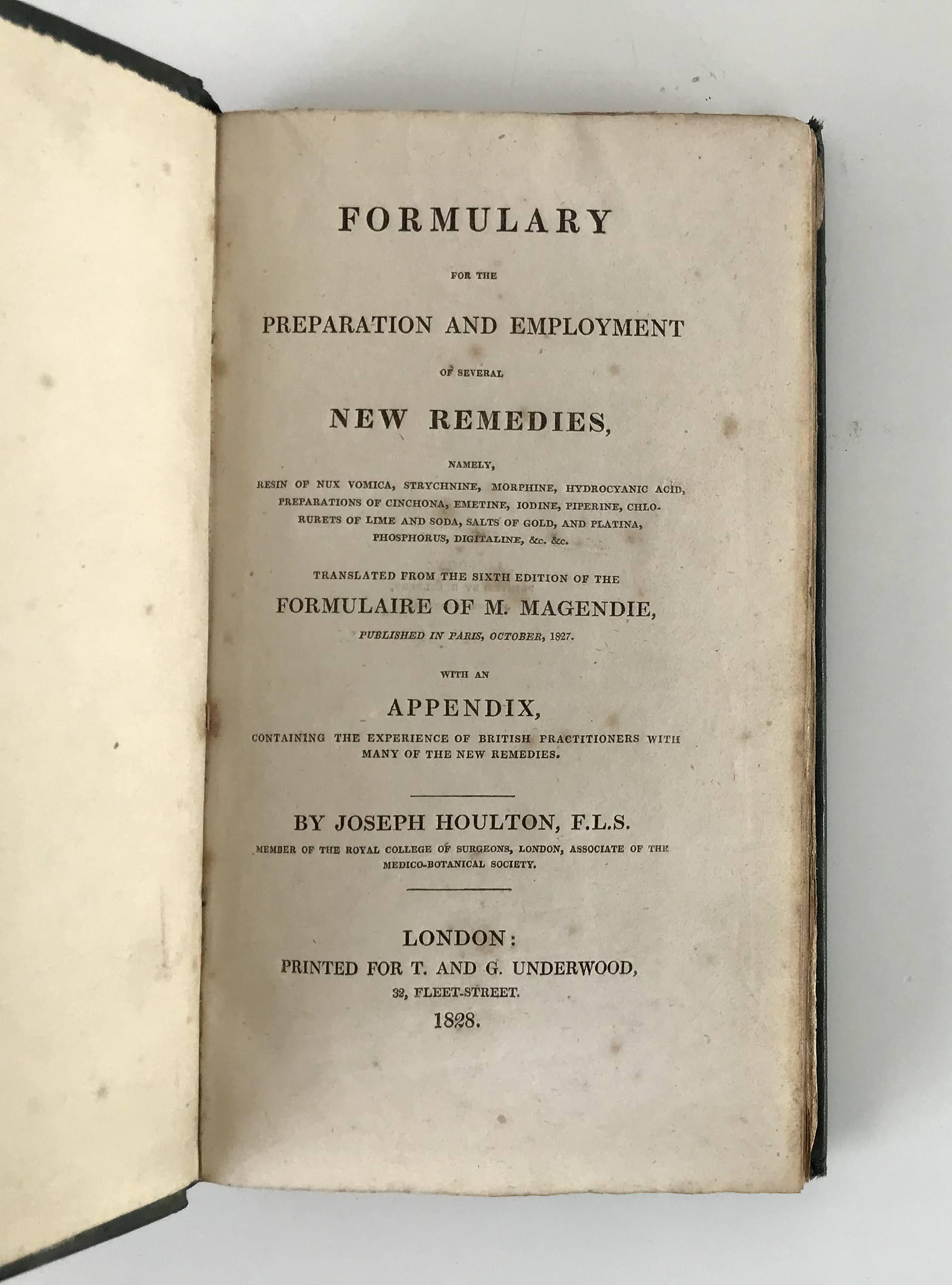 FORMULARY FOR THE PREPARATION AND EMPLOYMENT OF NEW REMEDIES Image