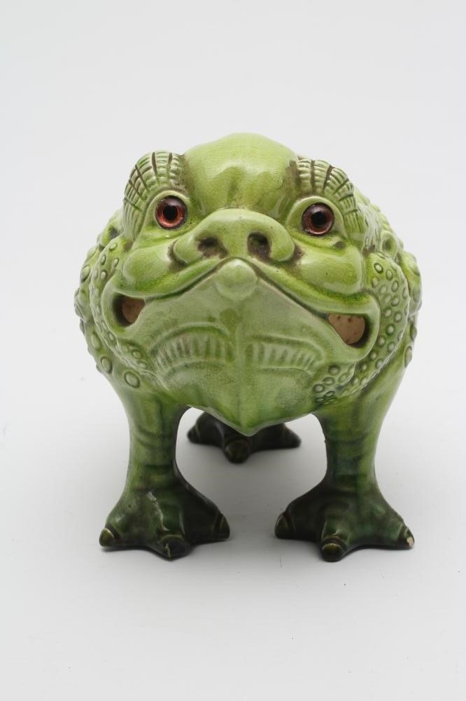 A BURMANTOFTS FAIENCE POTTERY GROTESQUE TOAD Image