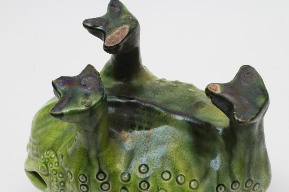 A BURMANTOFTS FAIENCE POTTERY GROTESQUE TOAD Image