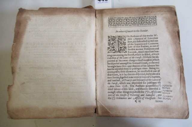 A TREATISE OF THE LAWES OF THE FOREST Image