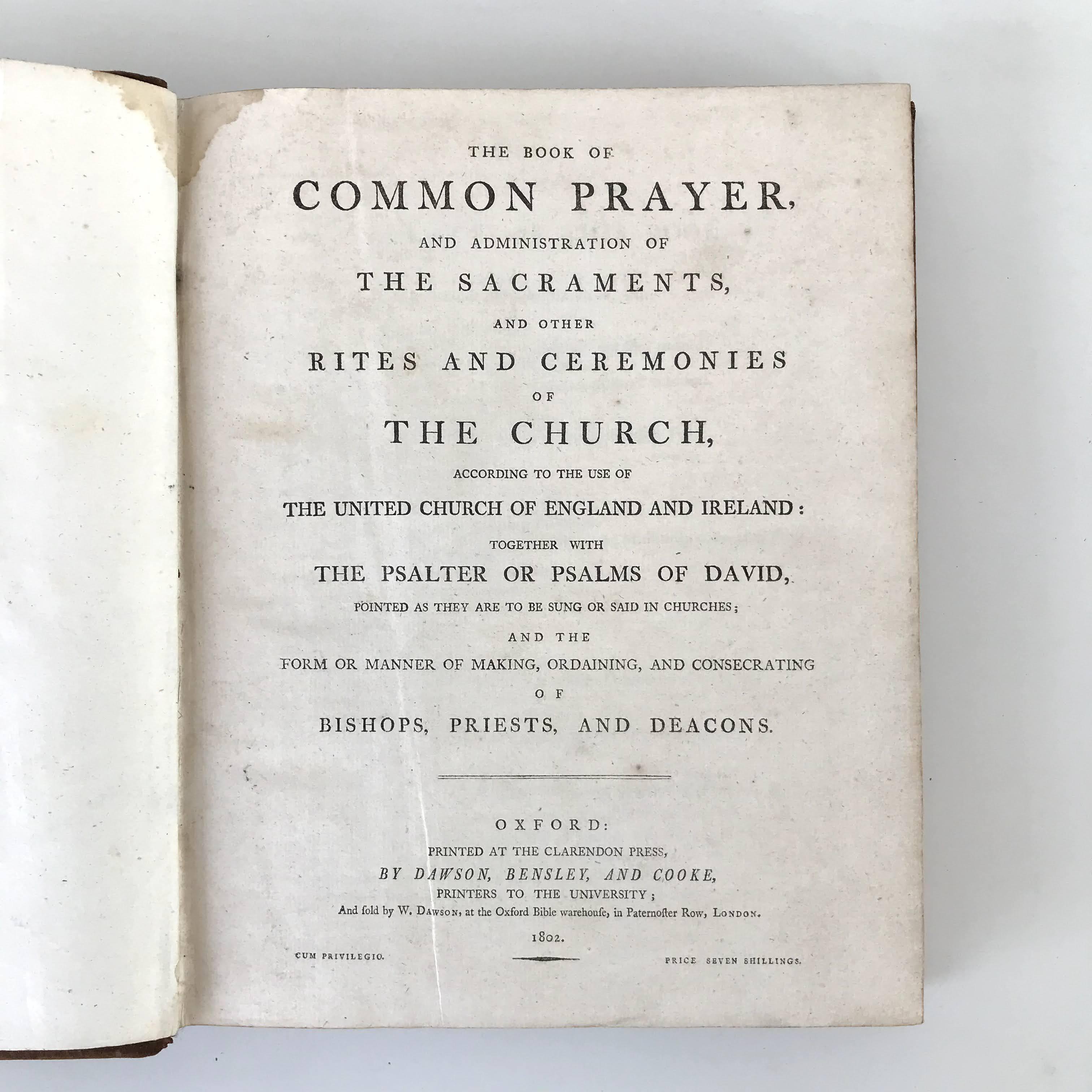 THE BOOK OF COMMON PRAYER Image