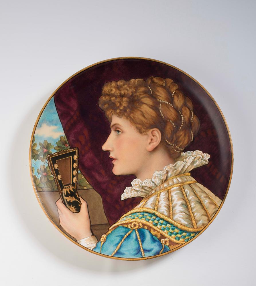 A MINTON EARTHENWARE ARTS AND CRAFTS PLAQUE Image