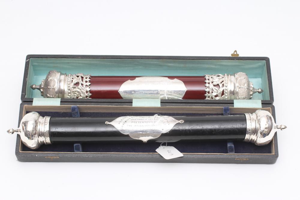 A CREAM SILK PRINTED "FAREWELL" SCROLL Image