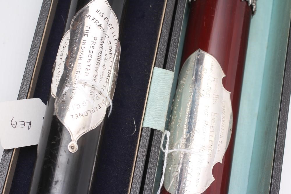 A CREAM SILK PRINTED "FAREWELL" SCROLL Image