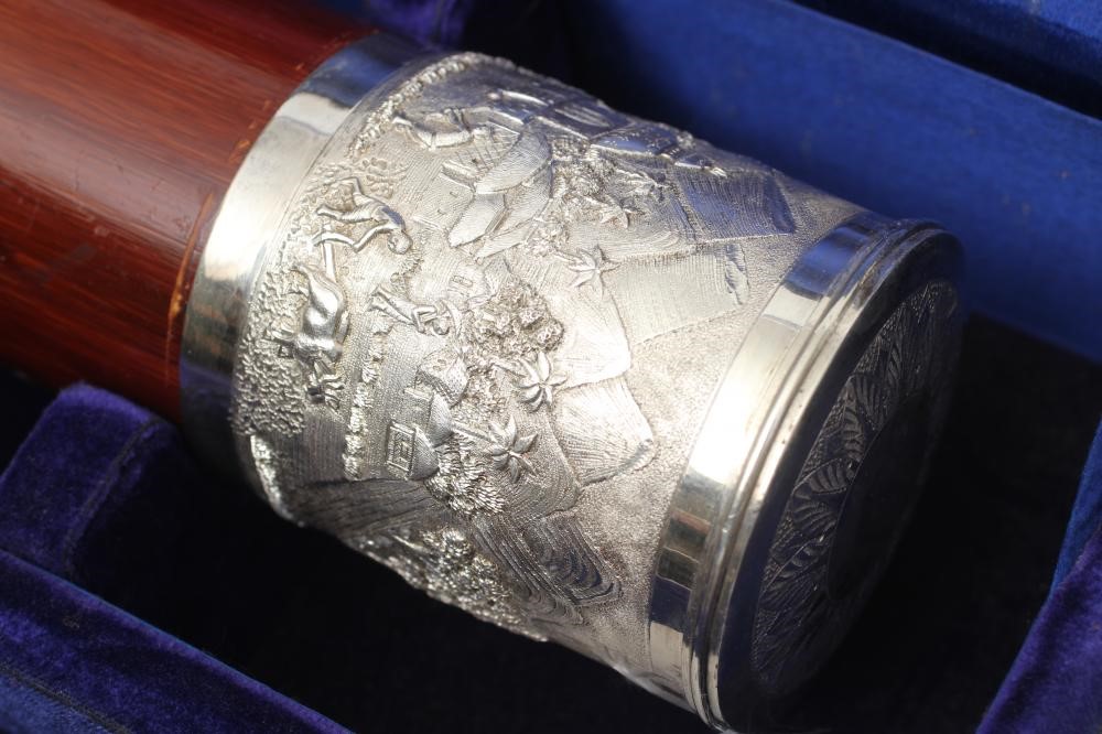 A CREAM SILK PRINTED "WELCOMING" SCROLL 1929 from the "Members of the Kshattriya Samiti" Image