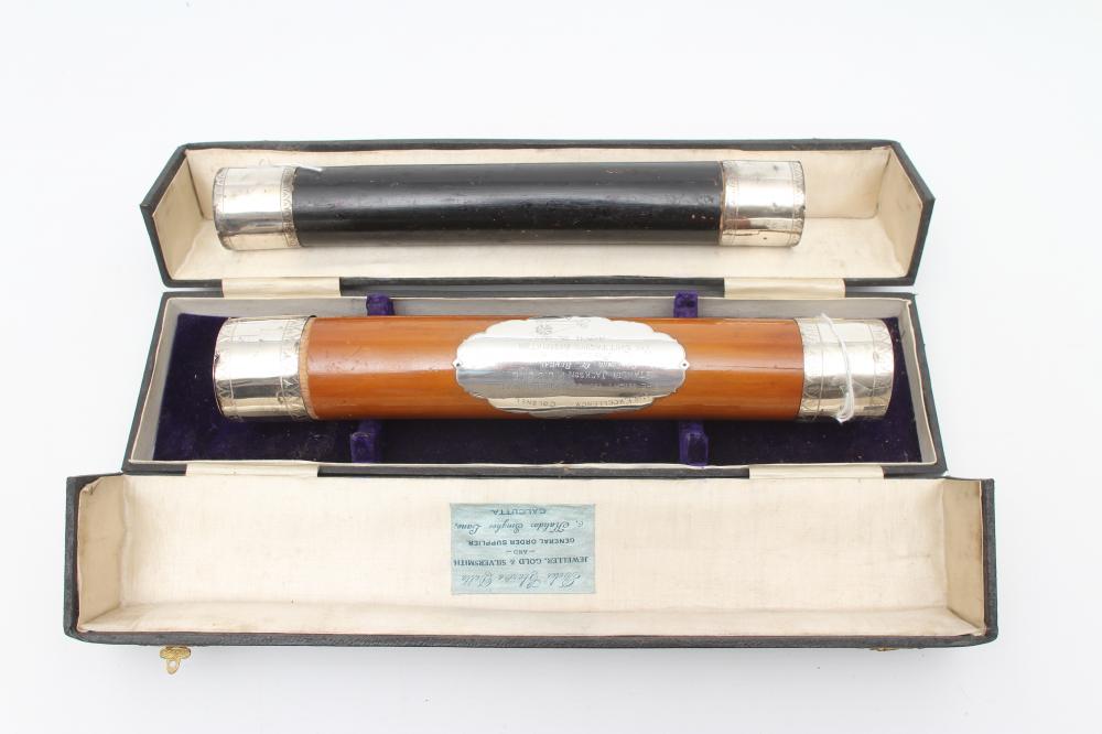 A PRINTED PAPER "WELCOMING" SCROLL Image