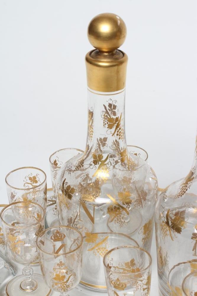 A FRENCH GLASS LIQUEUR SET Image