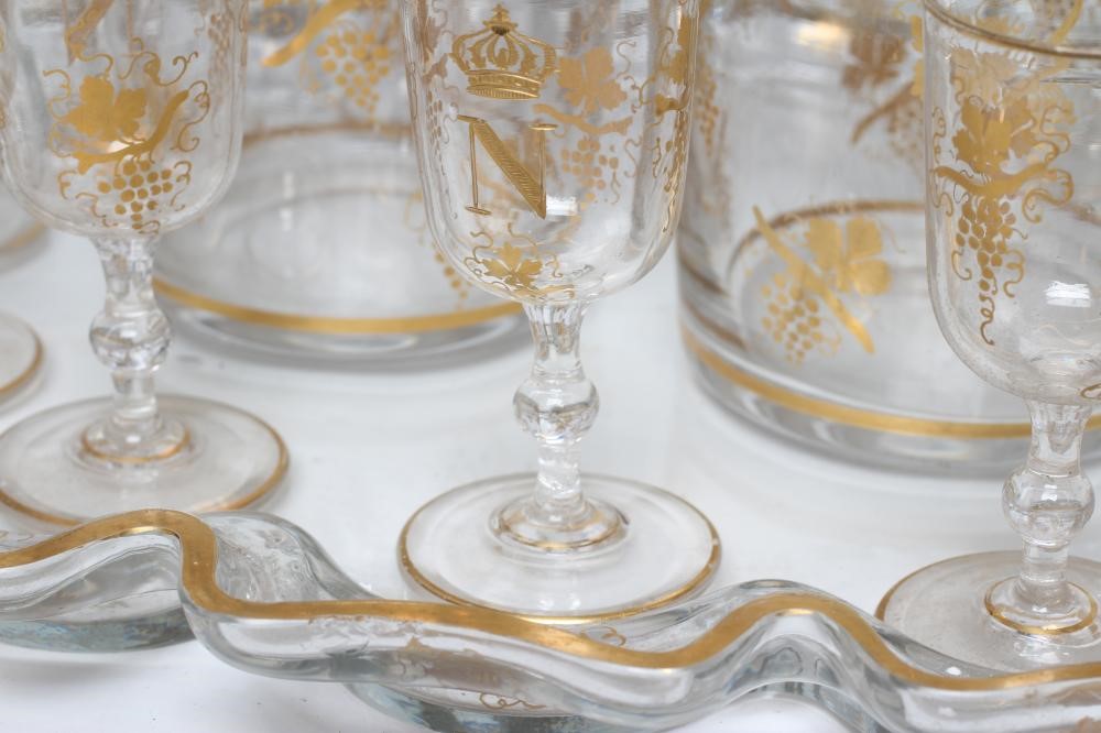 A FRENCH GLASS LIQUEUR SET Image
