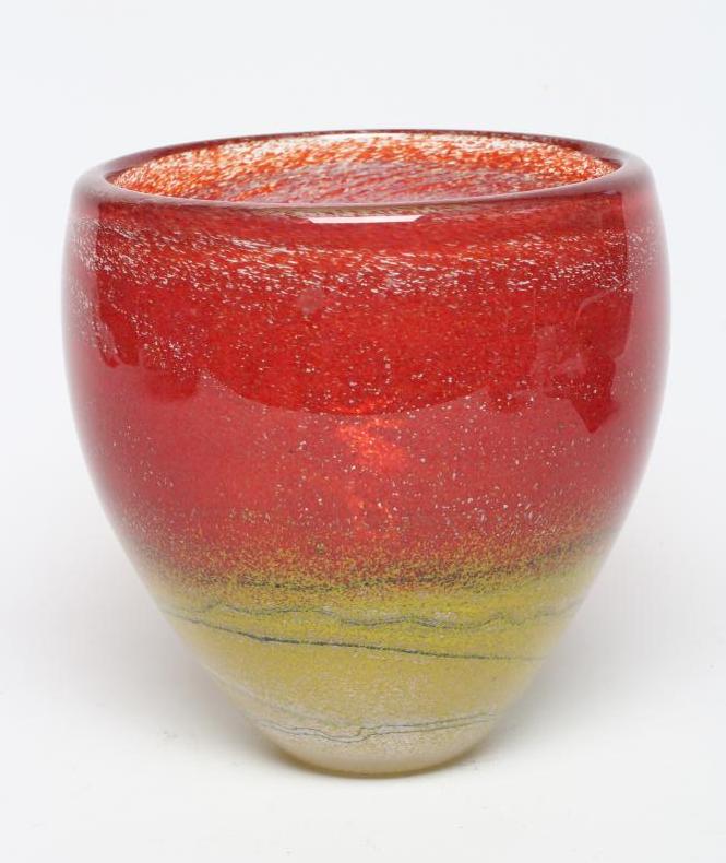 A SIDDY LANGLEY STUDIO "BEACH" GLASS BOWL Image
