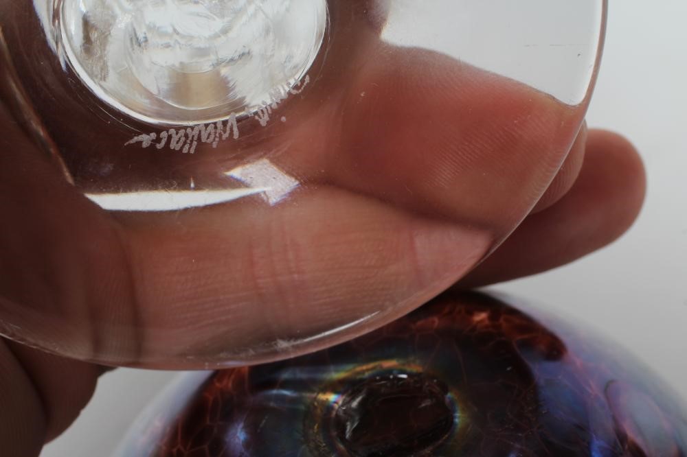 A DAVID WALLACE CLEAR GLASS CANDLESTICK Image