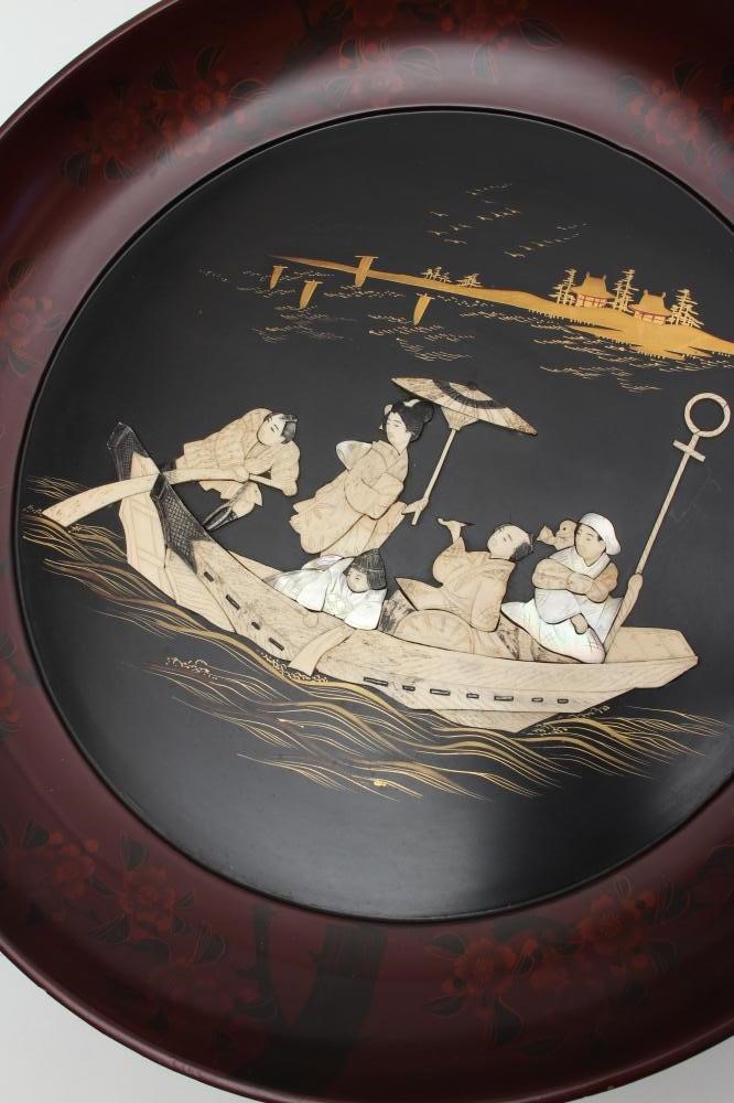 A PAIR OF JAPANESE LACQUER PLAQUES Image