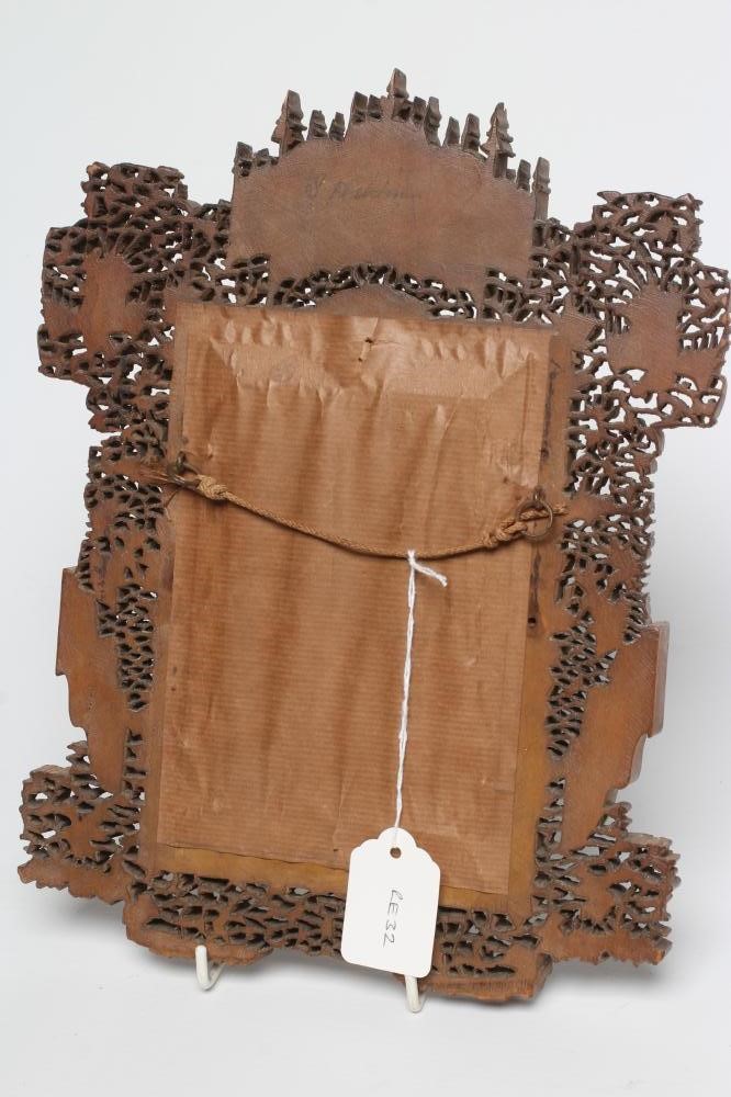 A PAIR OF CANTONESE SOFTWOOD WALL HANGING FRAMES Image