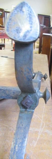 AN ARTS AND CRAFTS SILVERED STEEL FRAMED TOILET MIRROR Image