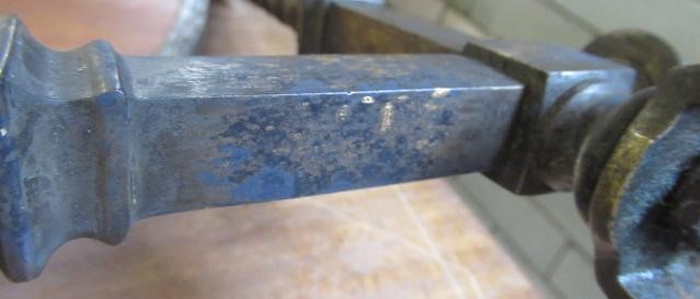 AN ARTS AND CRAFTS SILVERED STEEL FRAMED TOILET MIRROR Image